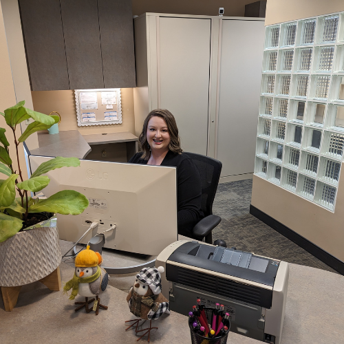 A actual patient checking in at Gig Harbor-Tacoma Orthodontics